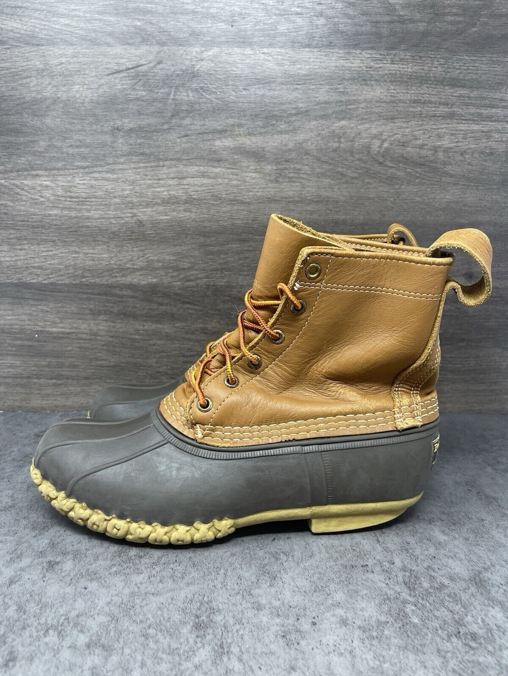 LL BEAN Boots Womens Size 8 Duck Boot Brown Black Rain